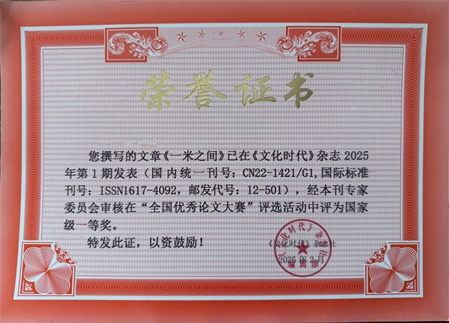 著名作家李长亮荣获全国优秀论文大赛国家一等奖